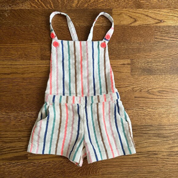 Size 4/5 Striped Shorts Overalls by Mini Boden - Picture 1 of 5